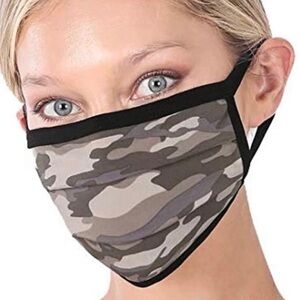 🔴 5 for $10 ONE Zenana Camouflage Print Cotton Face Mask